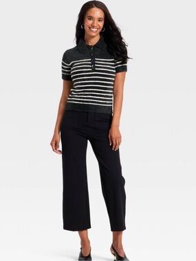 A NEW DAY Short Sleeve Fuzzy Polo T Shirt